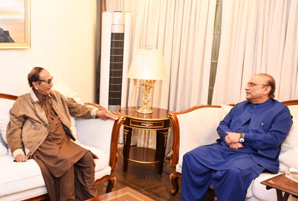 سابق صدر پاکستان اور پاکستان پیپلز پارٹی پارلیمنٹیرنز کے صدر آصف علی زرداری نے مسلم لیگ ق کے صدر چودھری شجاعت حسین کی رہائش گاہ پر ان سے ملاقات کی۔